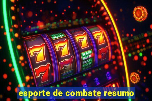 esporte de combate resumo