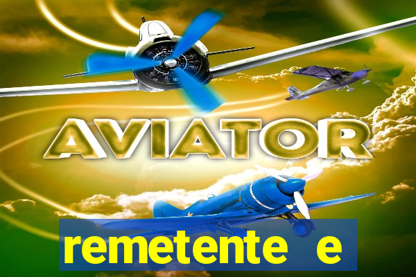remetente e destinatário modelo