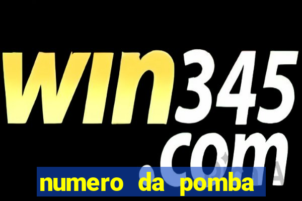 numero da pomba jogo do bicho