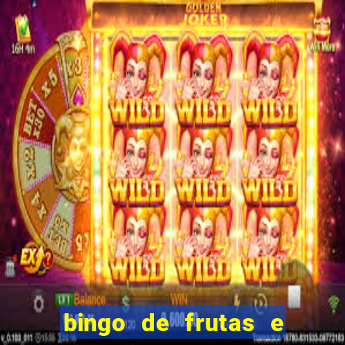 bingo de frutas e legumes para imprimir