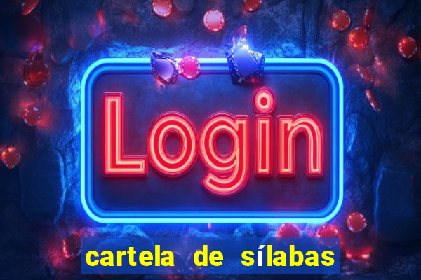 cartela de sílabas para imprimir