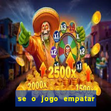 se o jogo empatar hoje quem ganha