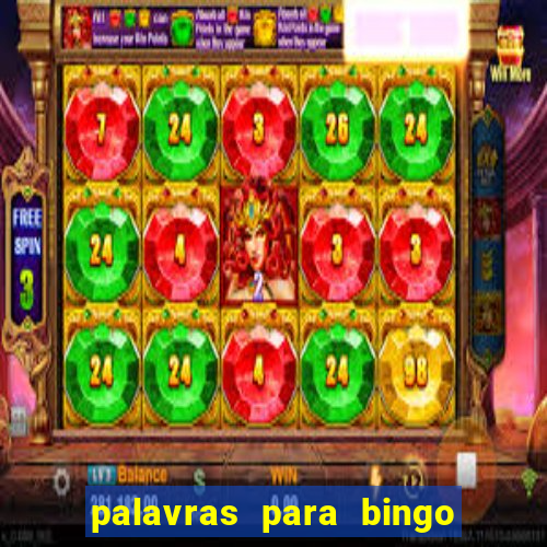palavras para bingo de cha de lingerie