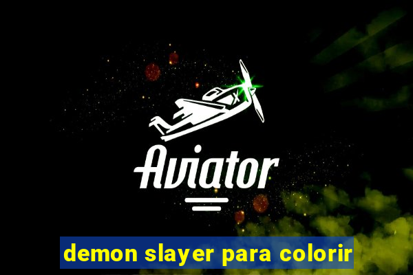 demon slayer para colorir