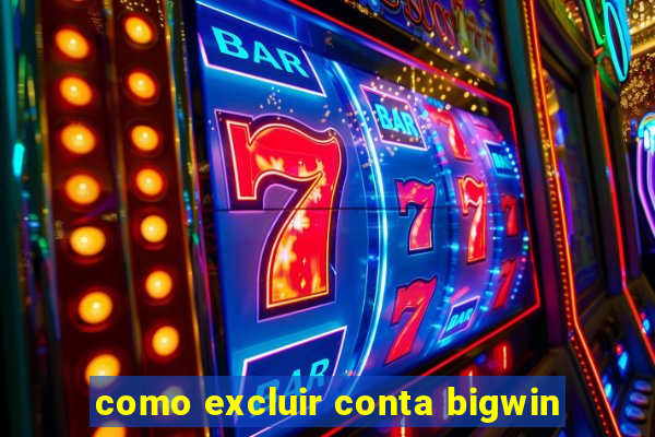 como excluir conta bigwin