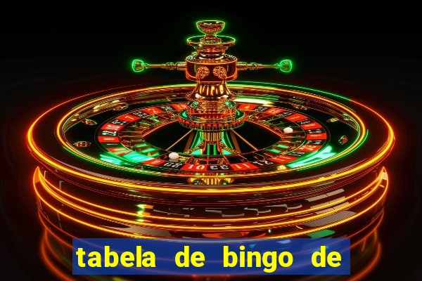tabela de bingo de 1 a 100