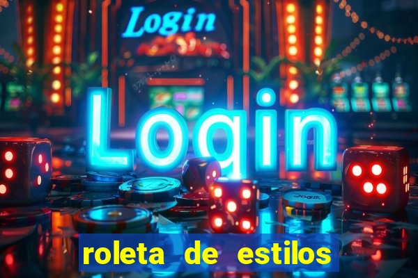 roleta de estilos de roupas